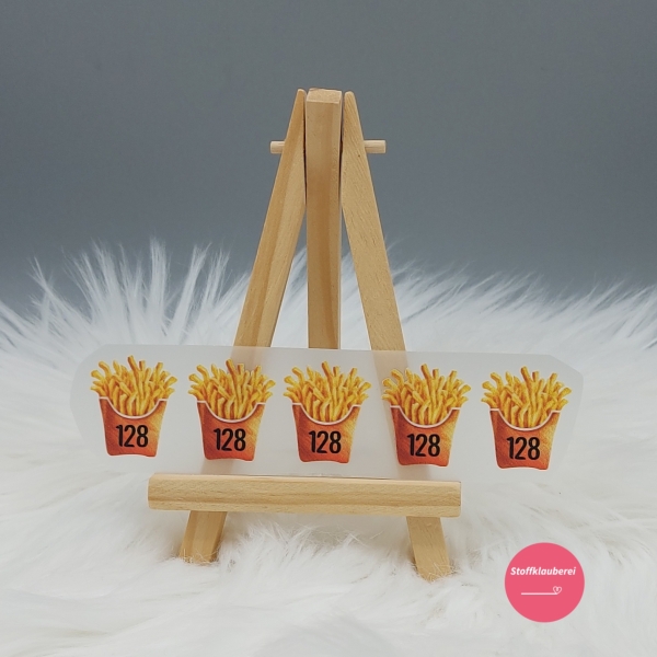 "128" Größenlabel Pommes